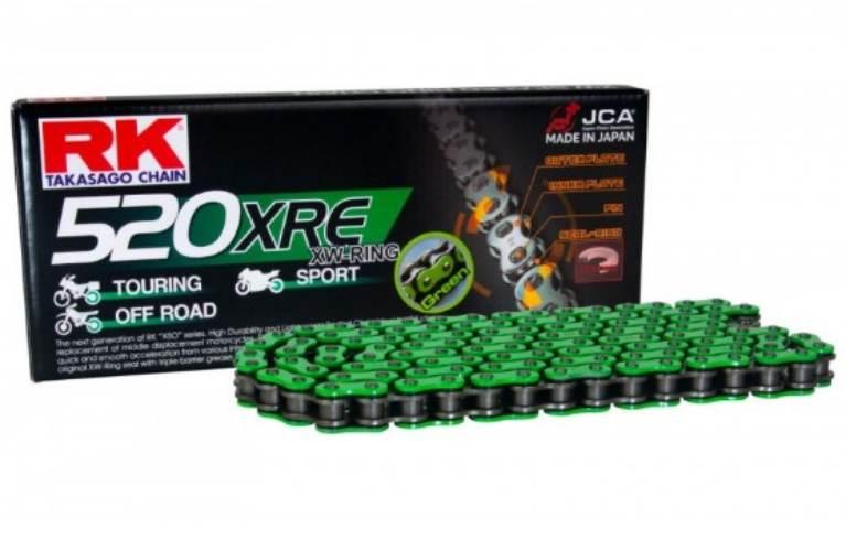 Rk Łańcuch Napędowy Mm520Xre-120 Xw-Ring Zakuwka Clf W Zestawie Kolor Zielo