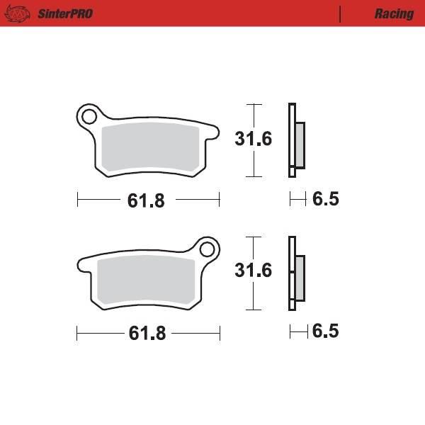 Moto-Master Klocki Hamulcowe Kh357 Sinter Metal Oem: 11 Sinterpro Racing Pr