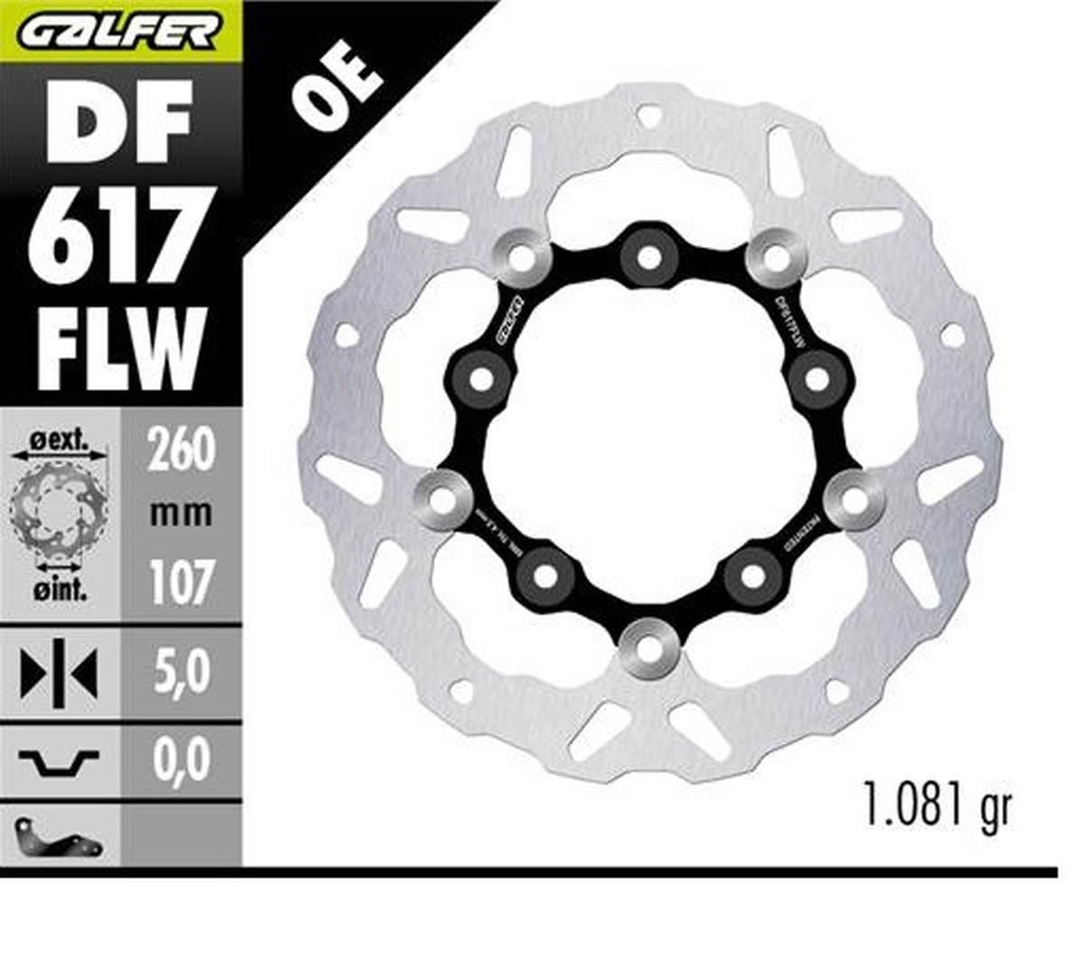 Galfer Tarcza Hamulcowa Tył Ktm 890Smt '23-'25 Wave Floating 260X107X5Mm