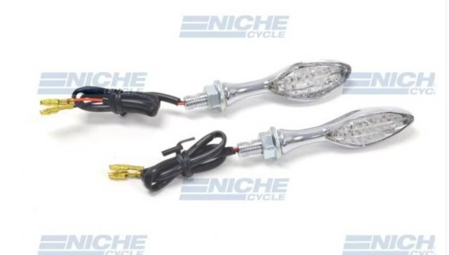 Emgo 2025/02 Kierunkowskazy Led Uniwersalne Para Długość 7 Cm 3,5 Cm Chromo