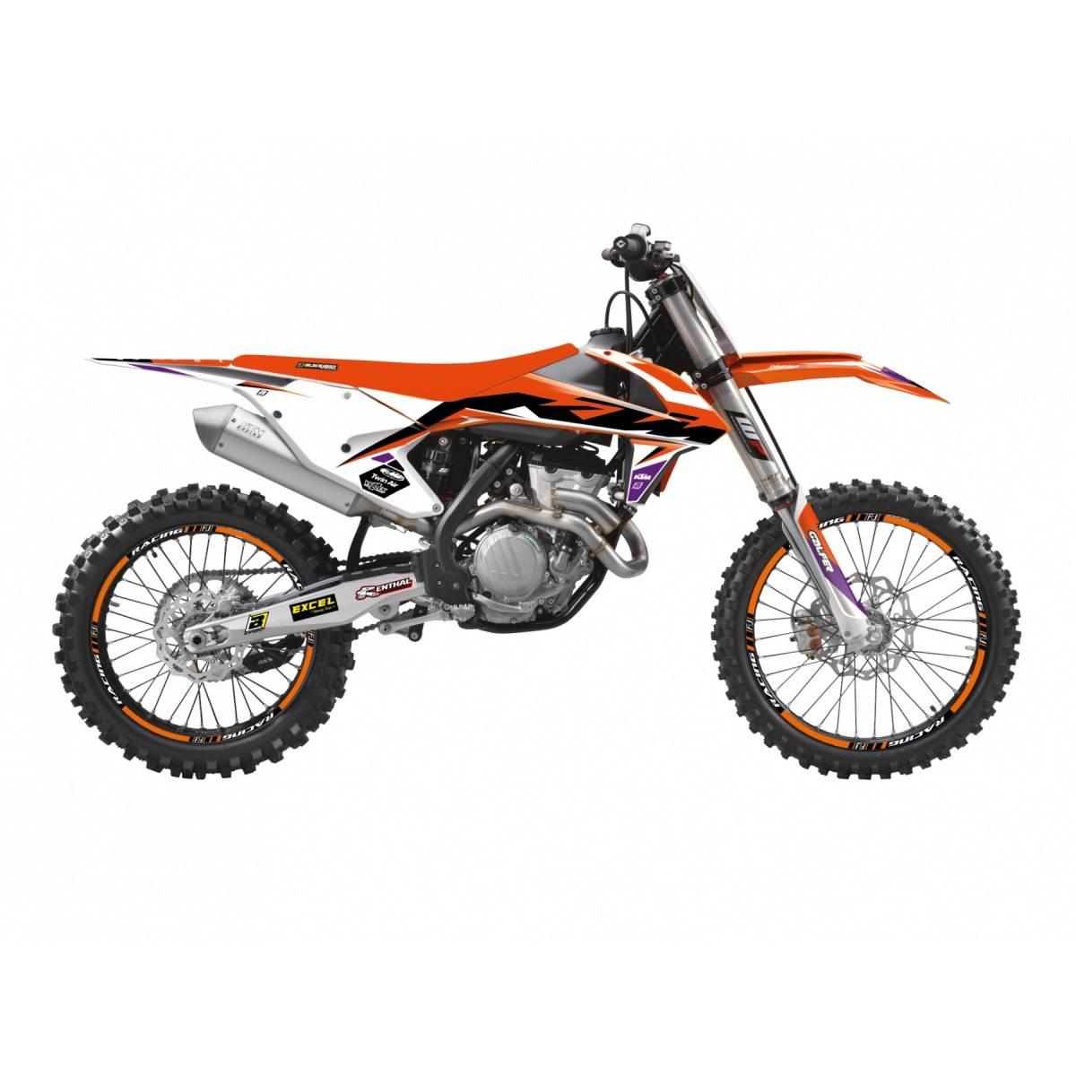Blackbird Komplet Naklejek Oklein Ktm Sx/Sx-F '16-'18, Exc/Exc-F '17-'19 Dr