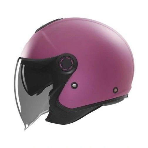 Nox Kask Otwarty Jet Z Blendą N182 Solid Kolor Fuksja Mat Intensywny Odcień