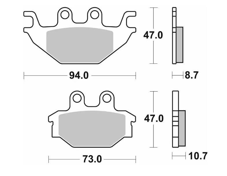 Sbs Klocki Hamulcowe Nowość Kh377 Street Standart Ceramic Kolor Czarny Yama