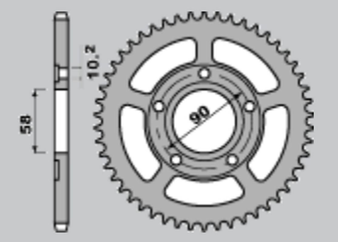 Jr Zębatka Tylna 281 35 Honda Nsr 125 '89-'93, Nsr 125 '94-'98 -1 Jtr604.35