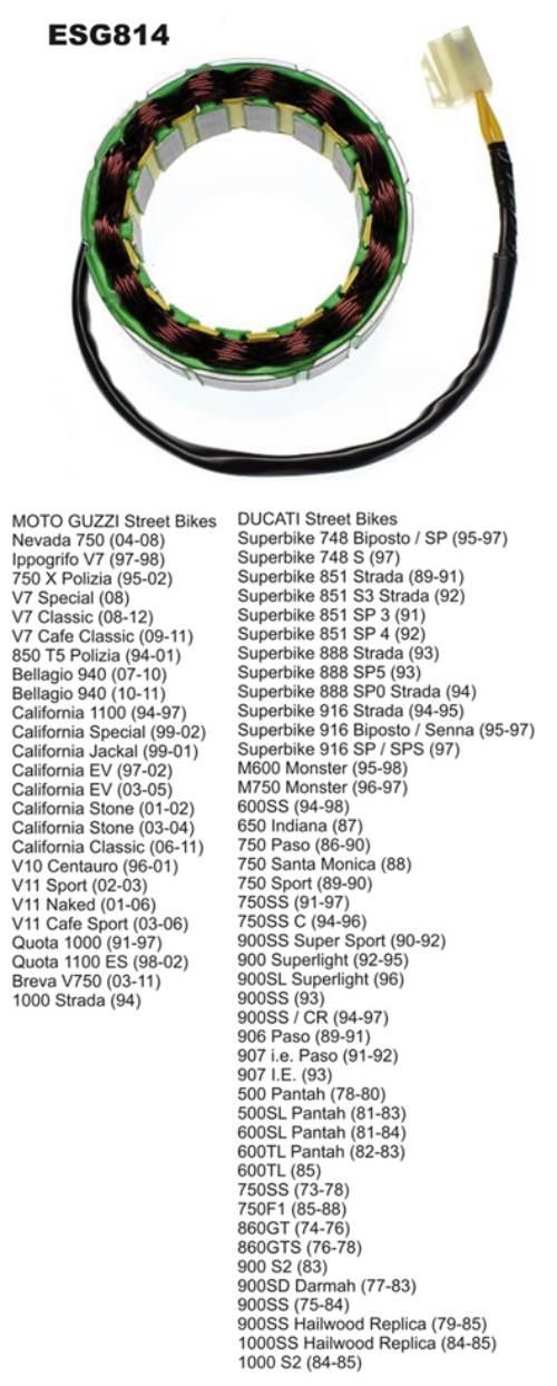 Electrosport Uzwojenie Alternatora Stator Ducati Moto Guzzi Stare Modele 2