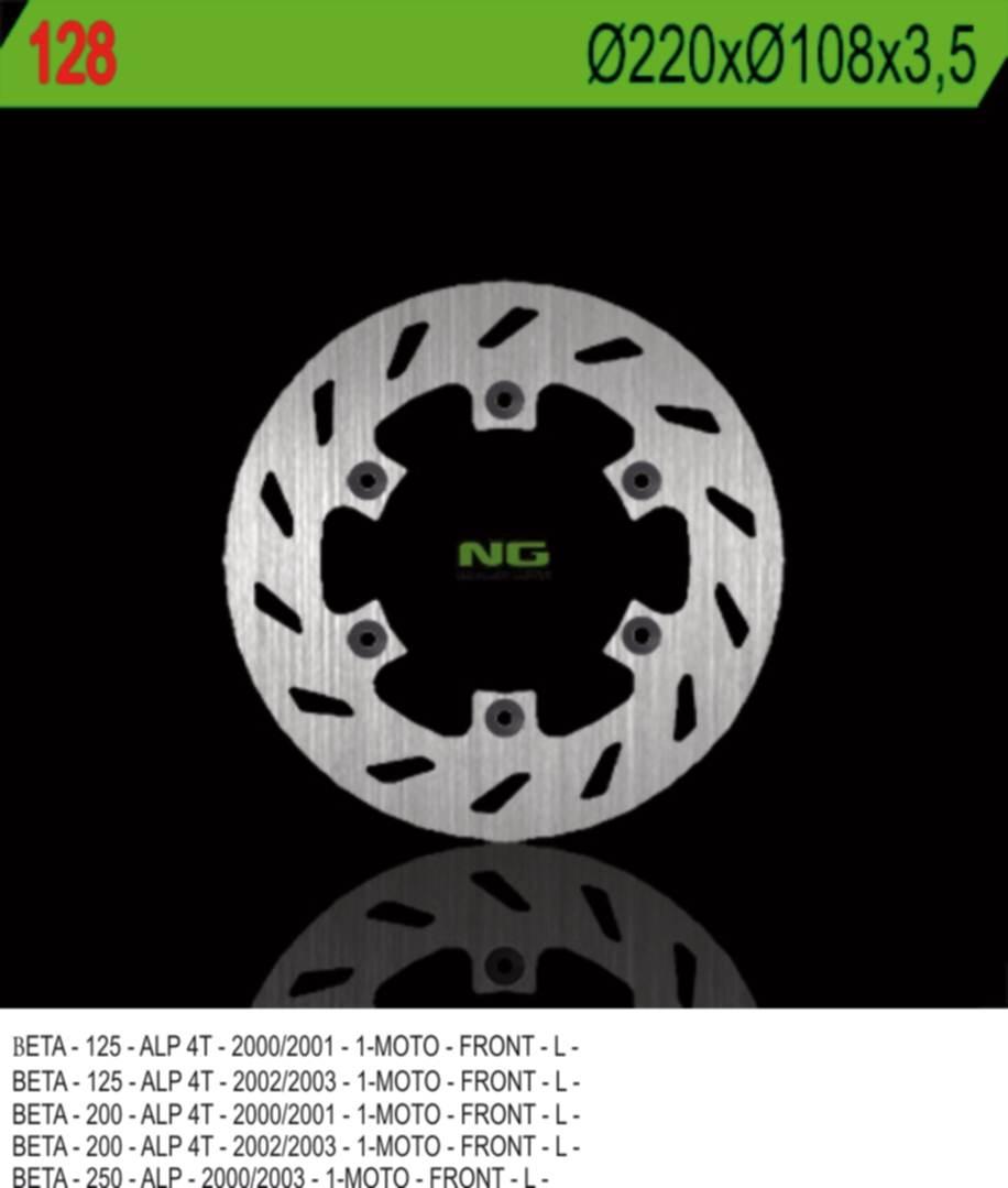 Ng Tarcza Hamulcowa Przód Beta 125/200/250 Alp '00-'03 220X108X3,5 6X6,5Mm