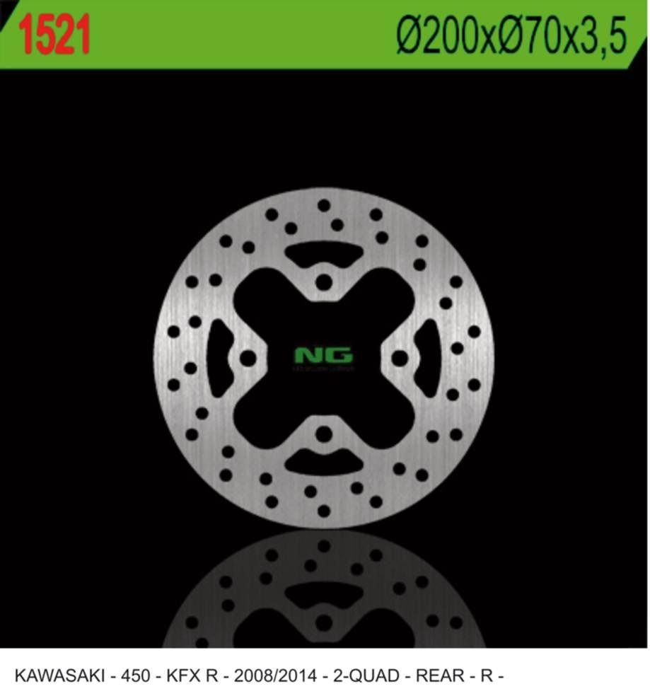 Ng Tarcza Hamulcowa Tył Kawasaki Kfx 450R '08-'14 200X70X3,5 4X10,5Mm