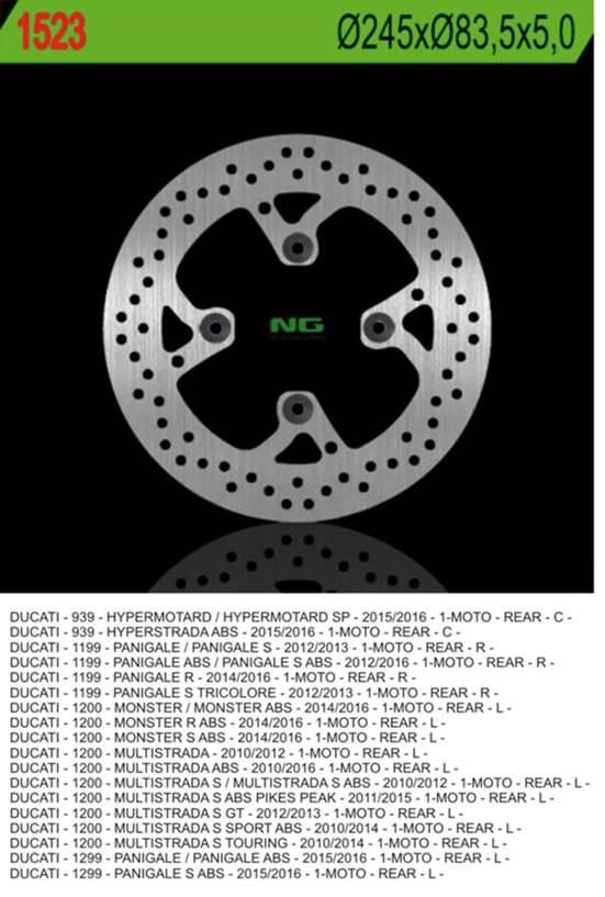 Ng Tarcza Hamulcowa Tył Ducati Multistrada 1200 10-16, Monster 1200 14-16