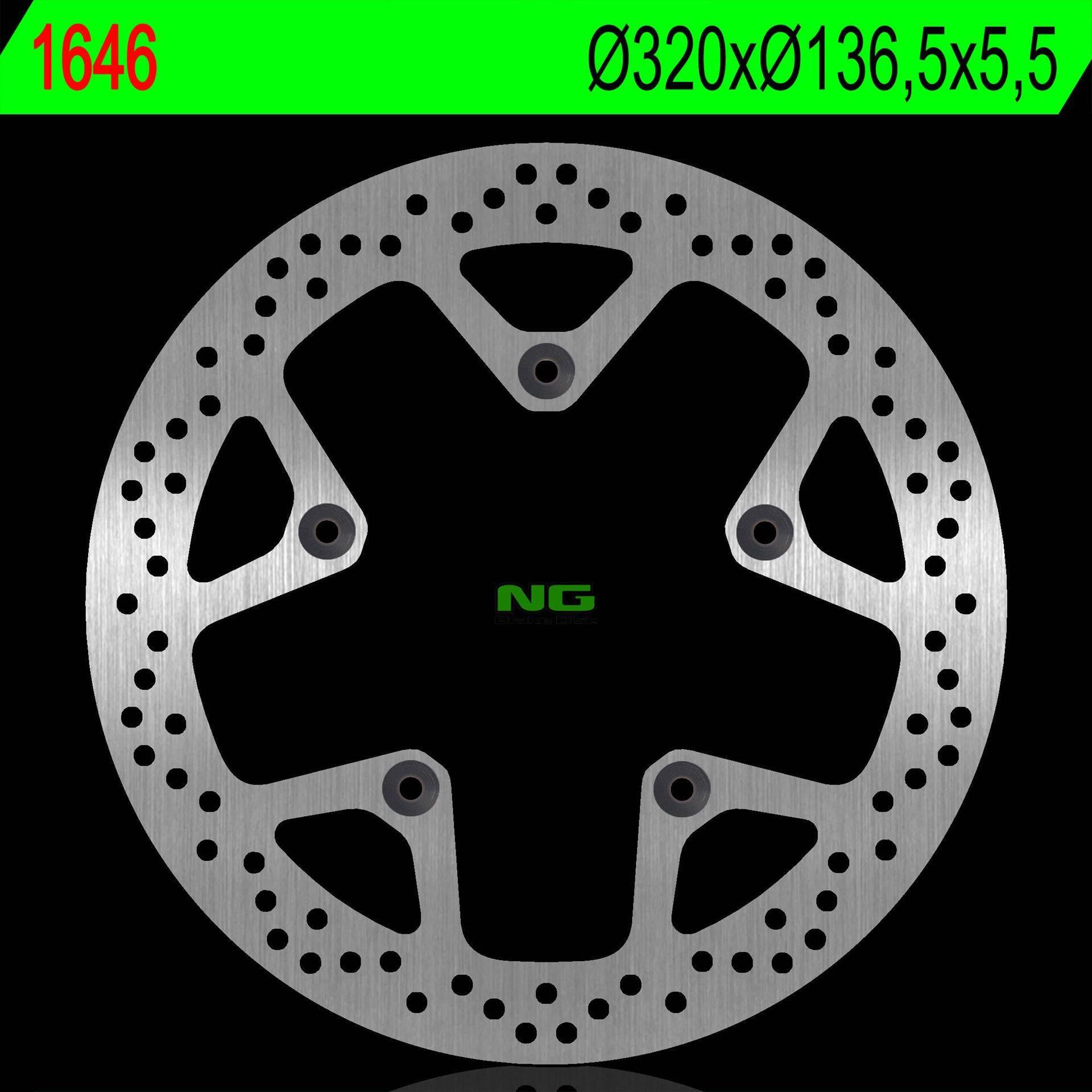 Ng Tarcza Hamulcowa Tył Bmw K 1600Gt '10-'22 320X136,5X55Mm 5X10,5Mm
