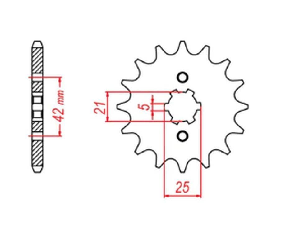 Mtx Parts Zębatka Przednia 569 16 Yamaha Xv 250 '89-'94, Xvs 250 '08-'17, X