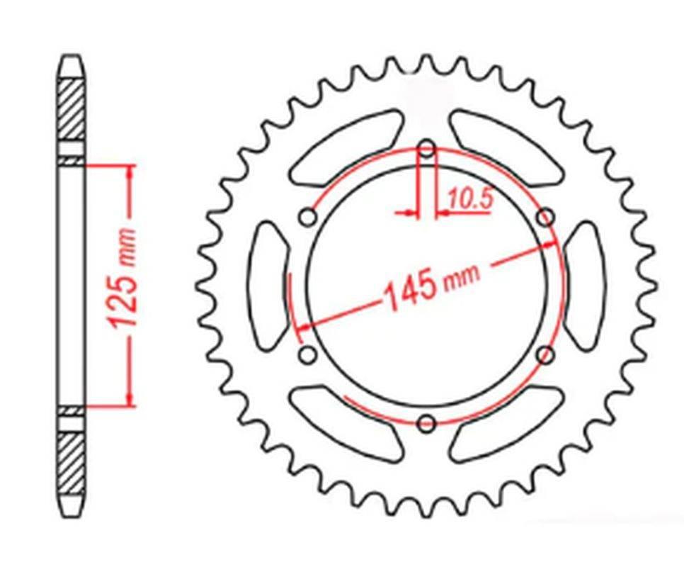 Mtx Parts Zębatka Tylna 866 47 Yamaha Mt 03 06-12 5Yk Jtr855.47 Łańc. 520