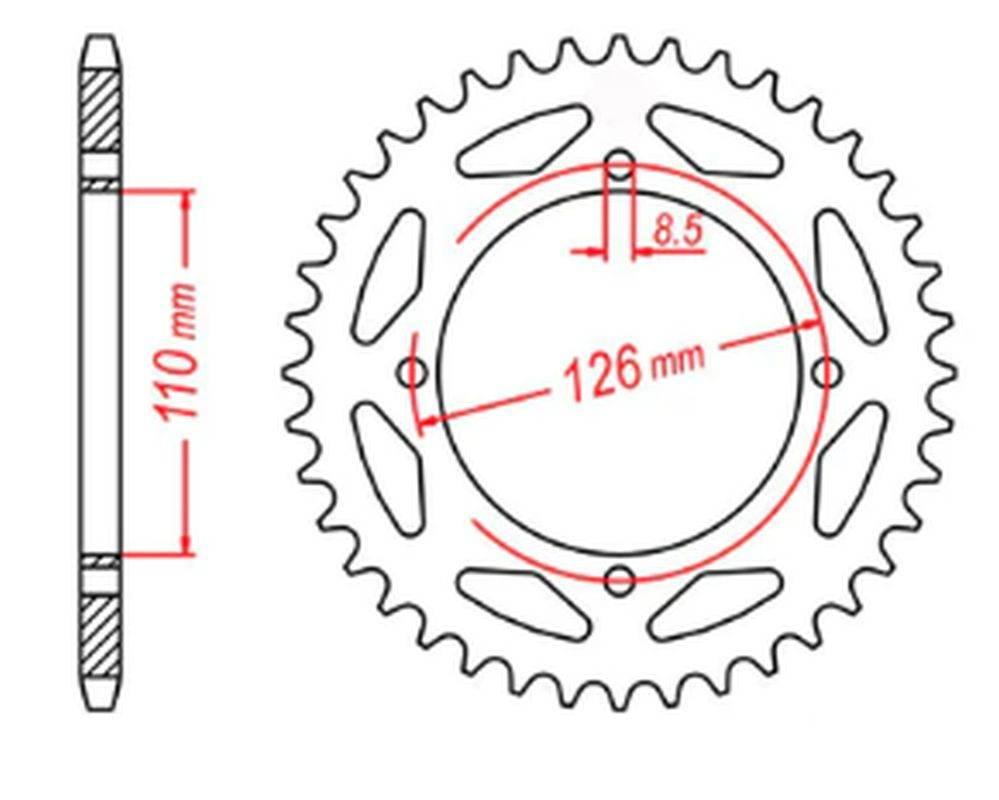 Mtx Parts Zębatka Tylna 4418 47 Kawasaki Kx 65 '02-'20 Jtr1465.47 Łańc. 420