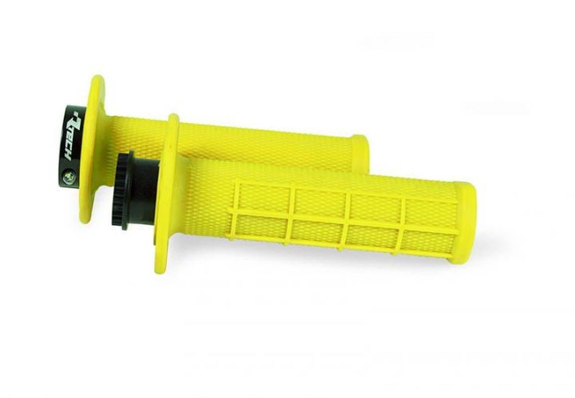 Racetech Rtech Manetki R20 Lock-On 22+25Mm Kolor Żółty Neon Half Waffle + 8