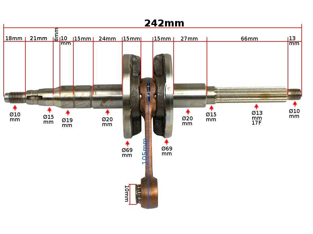 Wał Korbowy Yamaha Booster 50