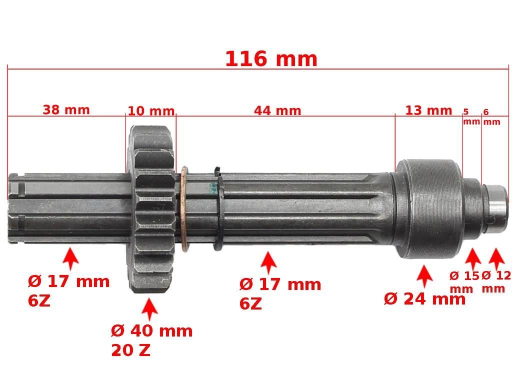 Wałek Sprzęgła Atv 110/125 Skrzyni Biegów Rob