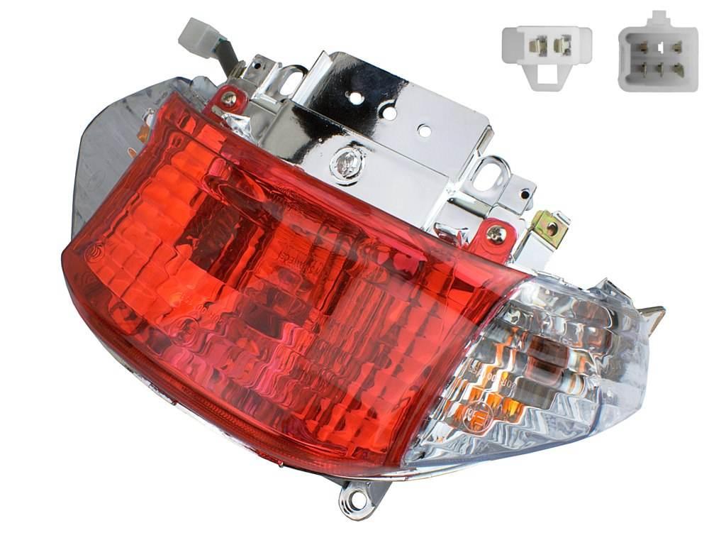 Lampa Tył Gy6 Skuter Koło 10'' Białe Kierunki