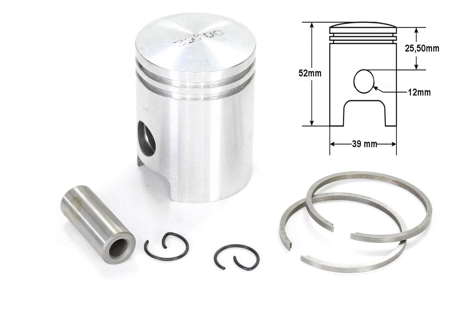 Tłok Simson S51 39,00 4-Szlif Kpl