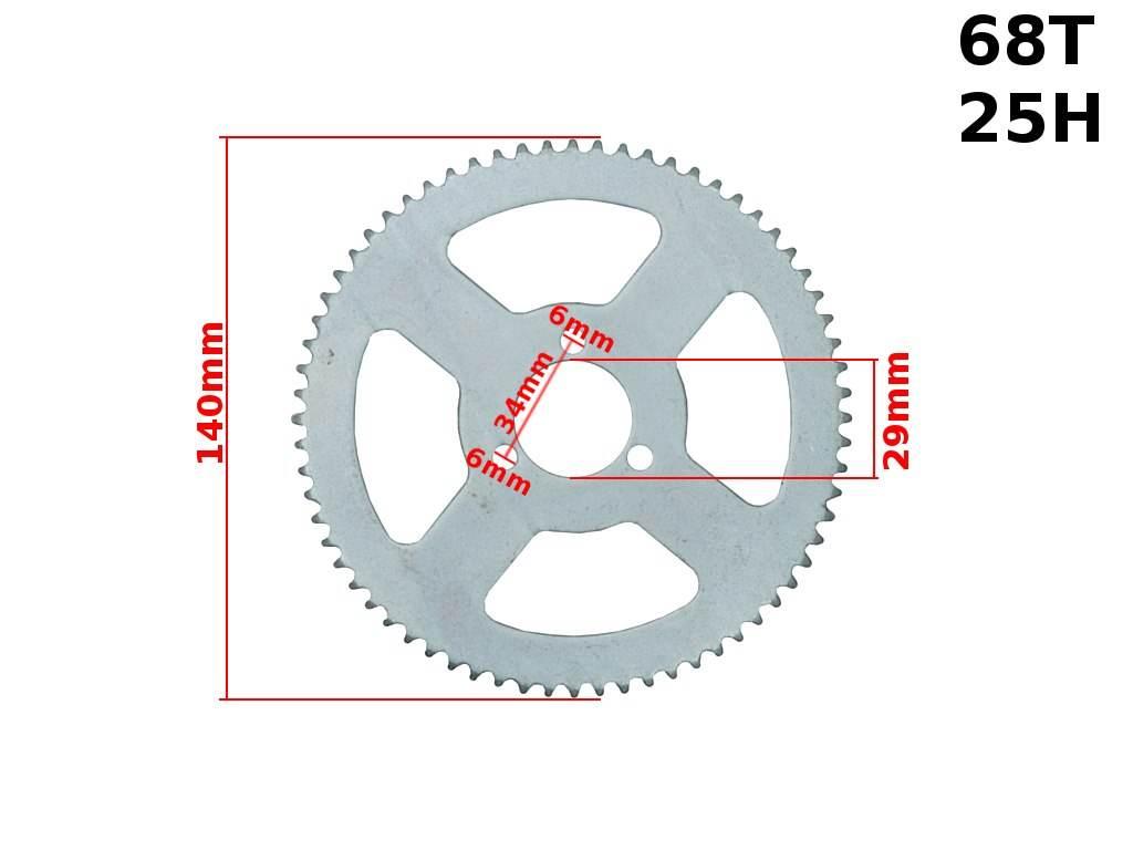 Zębatka Tył Pocket 25H 68Z 29Mm Bri