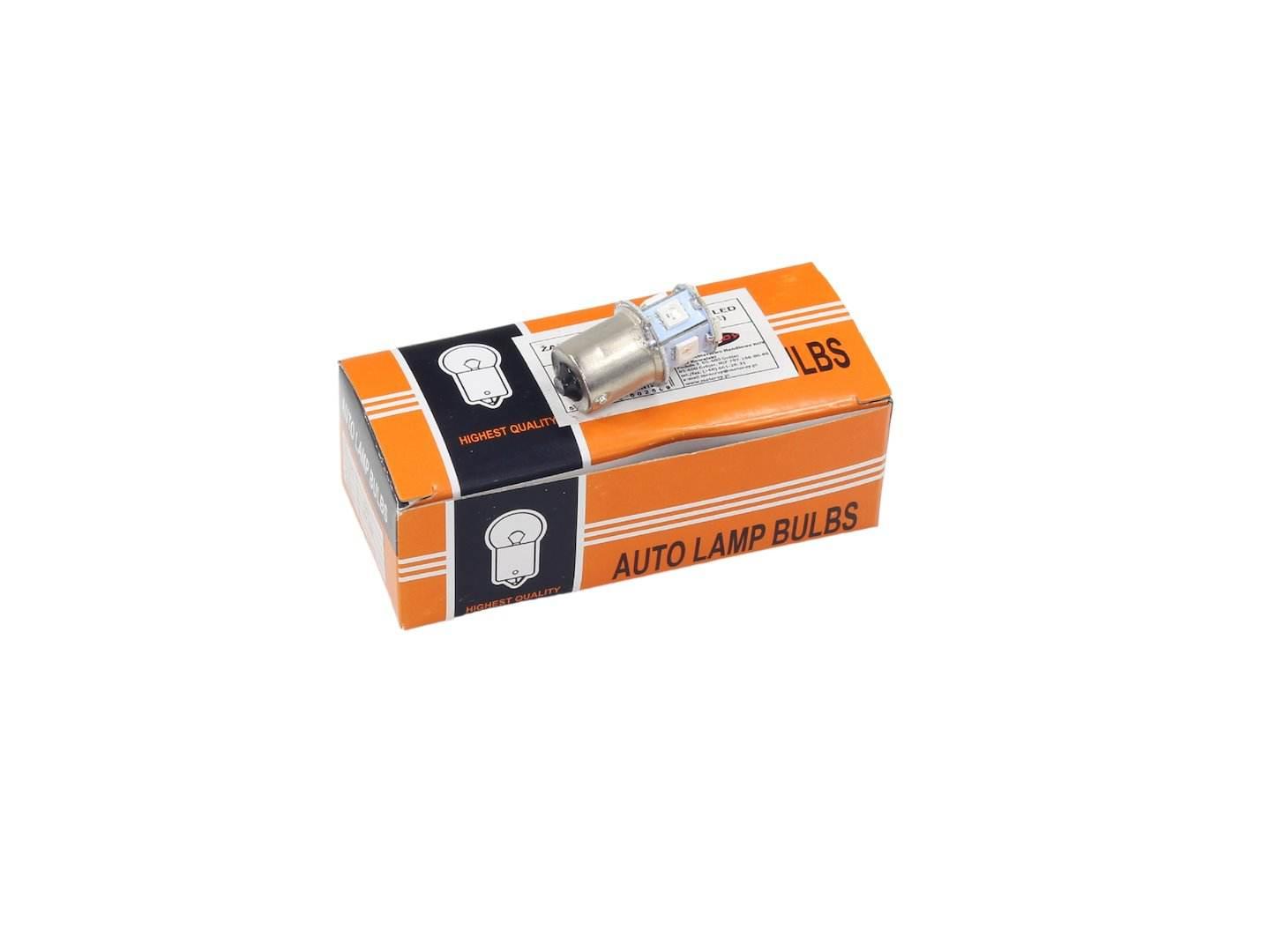 Żarówka 12V Led Ba15S 35Mm Czerwona Sc
