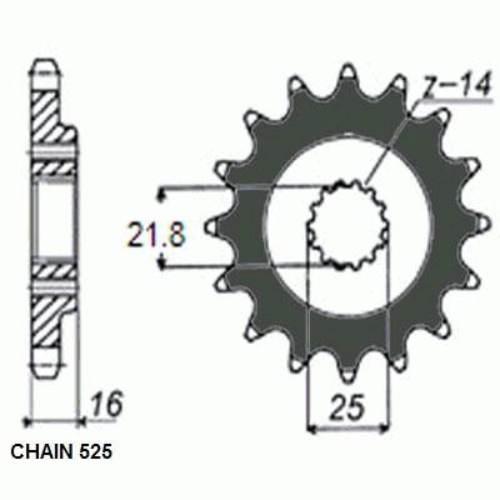 Zebatka napedowa sunstar sunf415-14