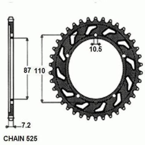 Zebatka napedzana stalowa sunstar sunr1-4386-46