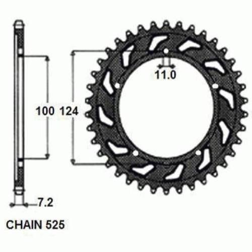 Zebatka napedzana stalowa sunstar sunr1-4437-38