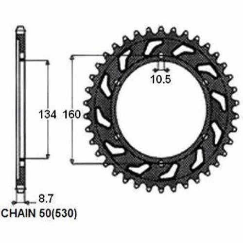 Zebatka napedzana stalowa sunstar sunr1-5635-40