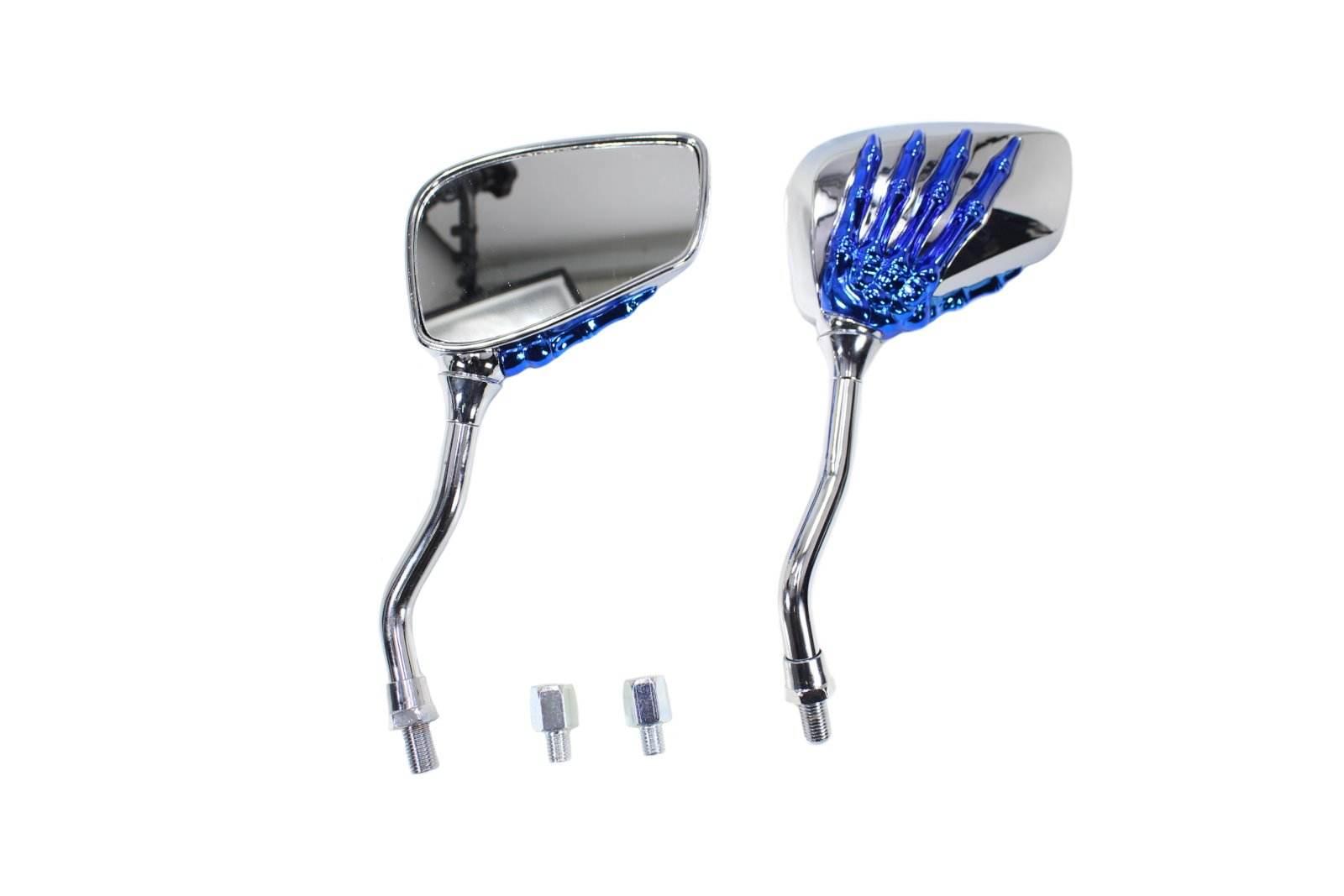 Lusterka M10 M8 Chrom Krótkie Chopper Kościotrup Sc