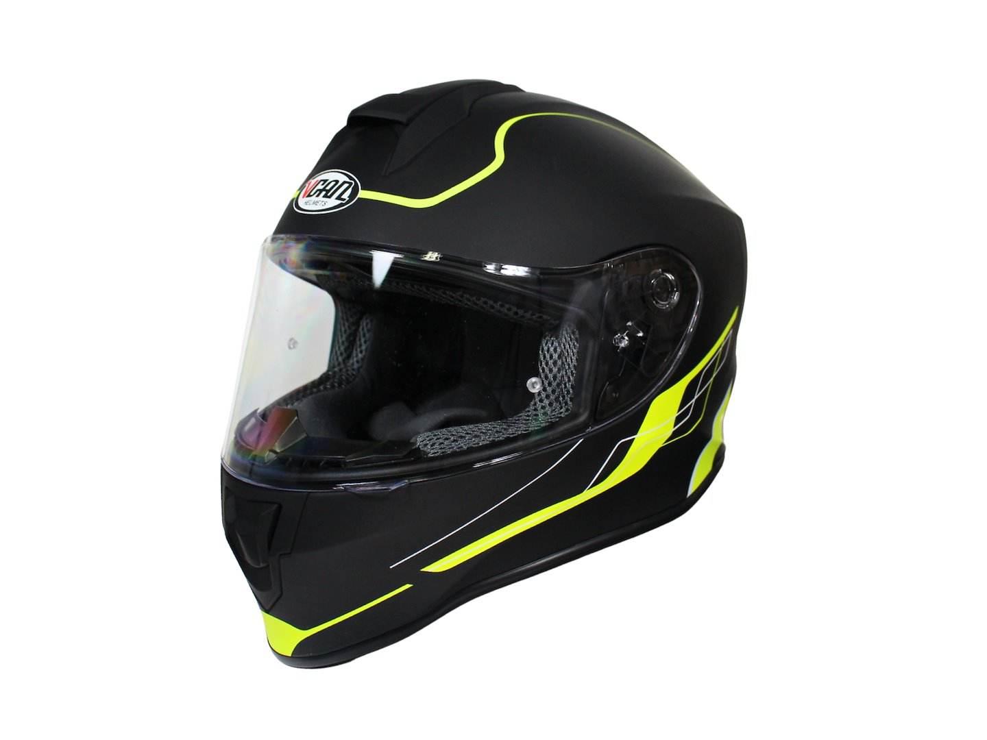Kask Vcan H151 Matt Black Neon Yellow Kid Yl 51-52 Junior Dziecięcy