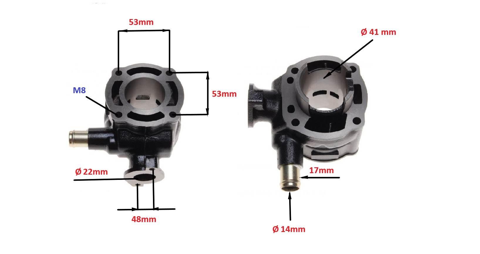 Cylinder żeliwny power force basic aprilia scarabeo suzuki katana 41 mm 2t