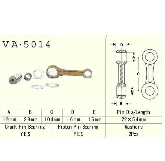 Vesrah - korbowód honda cr125 VA-5014