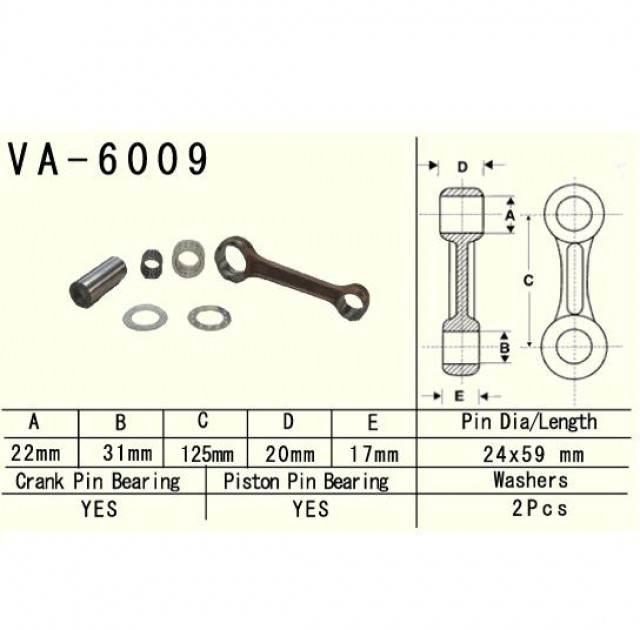 Vesrah - korbowód yamaha yz250 99-20r. VA-6009