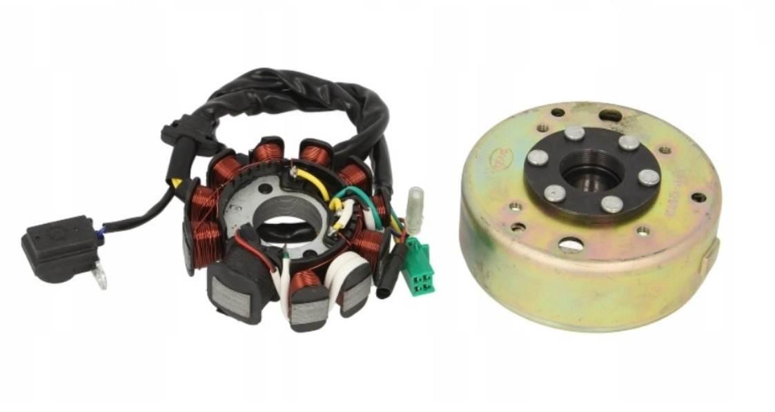 Stojan alternatora power force z kołem magnesowym gy6 125/150 11 cewek