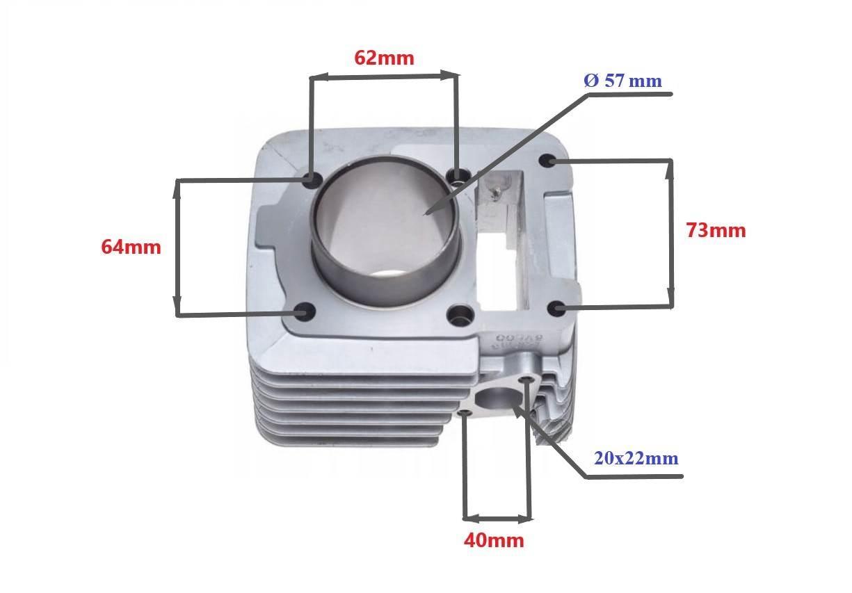 Cylinder żeliwny power force yamaha ybr150 57,00mm 4t PF 10 008 0034