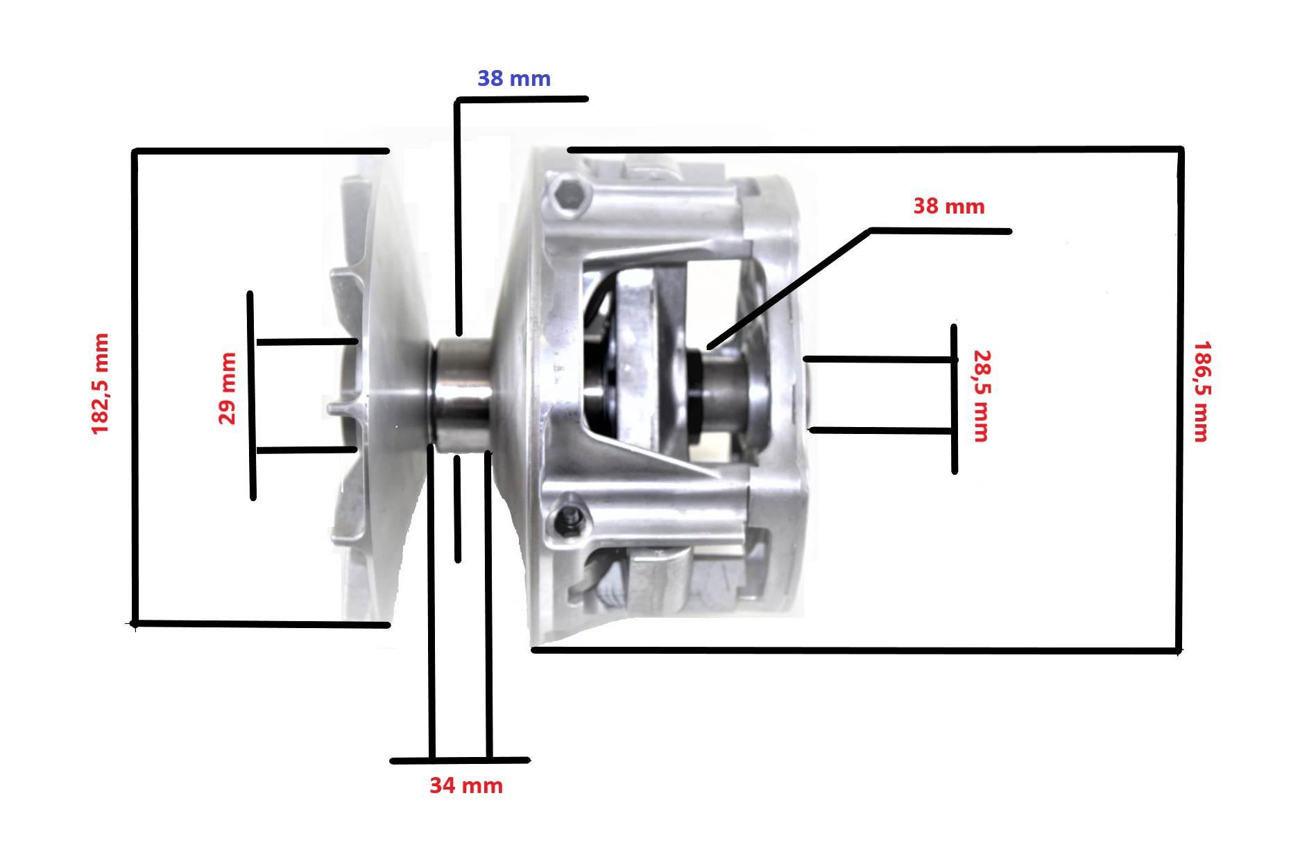 Sprzęgło napędowe power force wariator polaris 500 (oem 1321976) sot00012