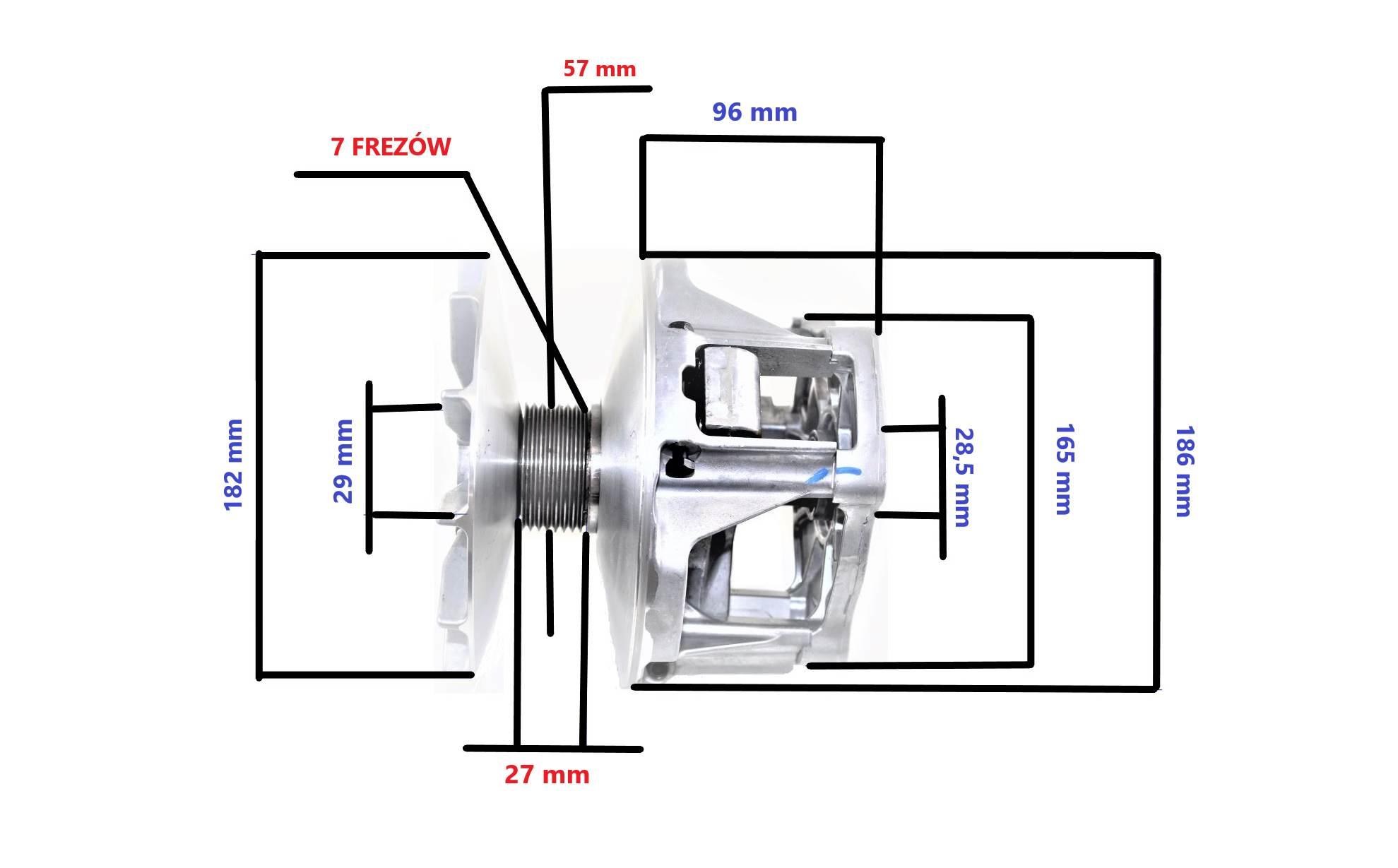 Sprzęgło napędowe power force wariator polaris 550 (oem 1321706) sot00013