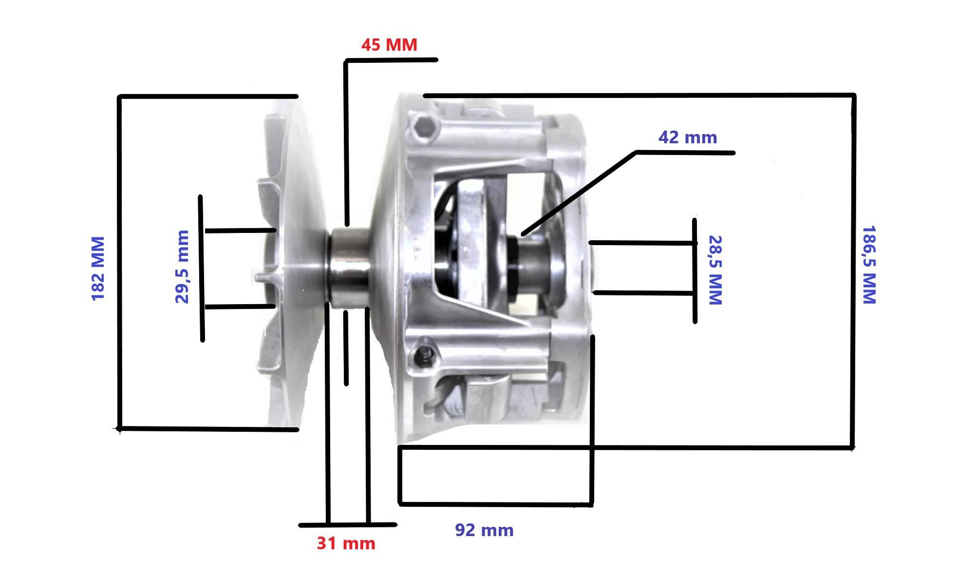 Sprzęgło napędowe power force wariator polaris 800 (oem 1322743) sot00014