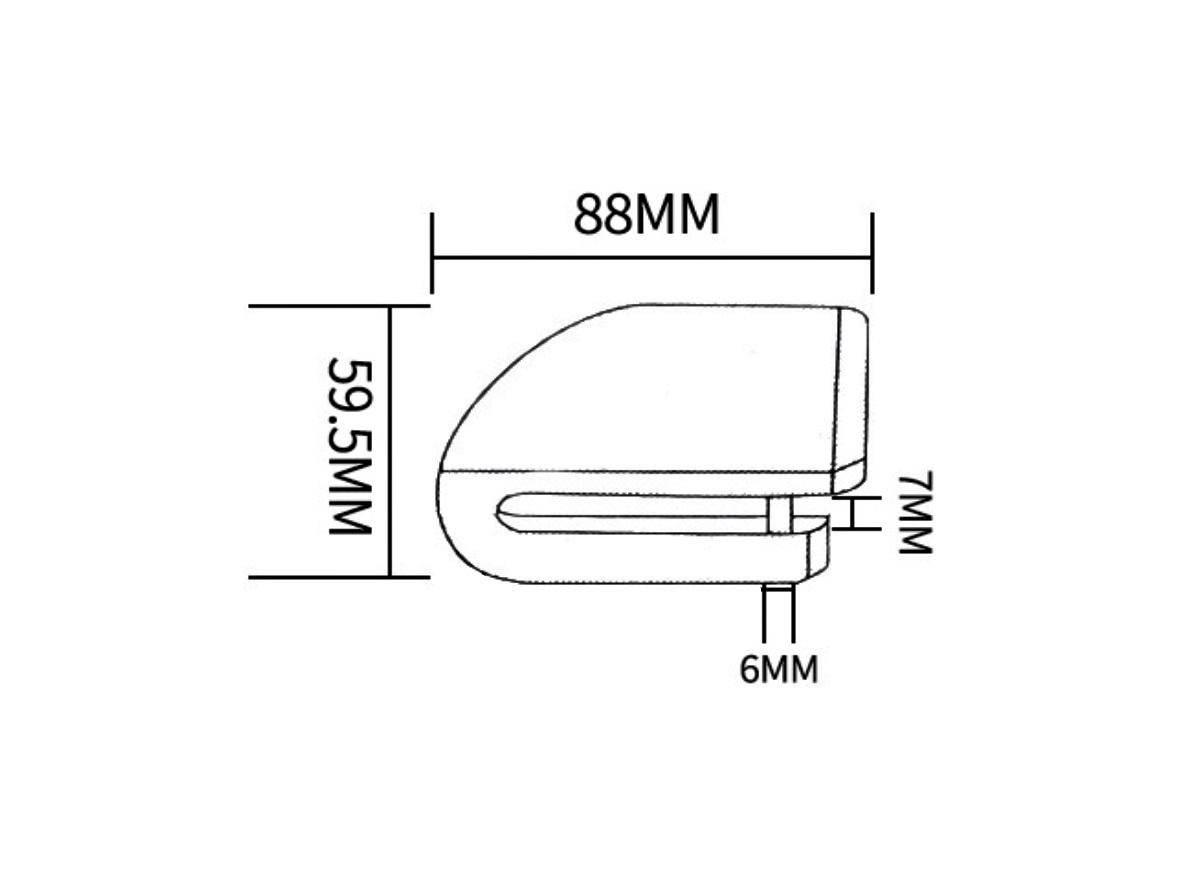 Blokada antykradzieżowa disc lock z alarmem 110db neonowa PF 28 800 0011