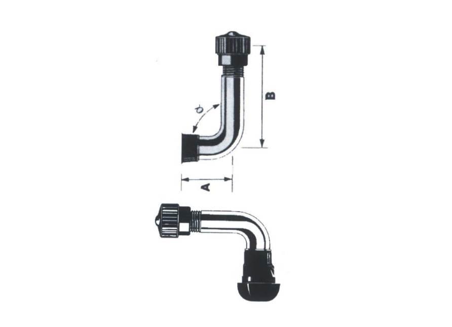 Zawór wentyl 90* na otwór 10,2 mm RMS 99 999 9010