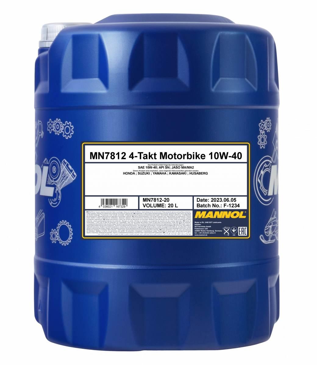 Olej silnikowy mannol 10w40 4t motorbike ester syntetyk 20l MN7812-20