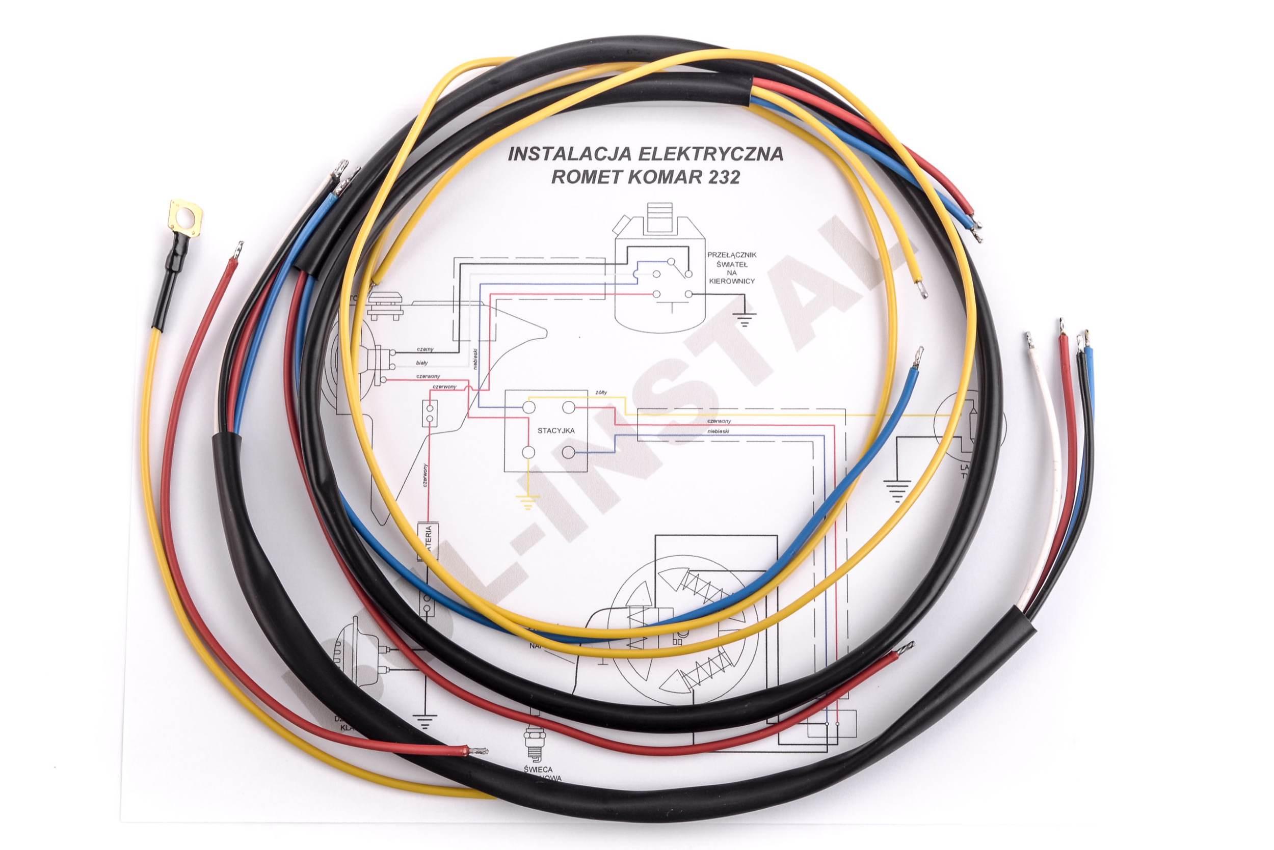 Instalacja elektryczna - wiązka romet komar 232 81002