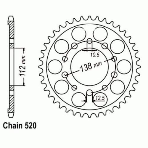 Zebatka napedzana stalowa sunstar sunr1-3485-38