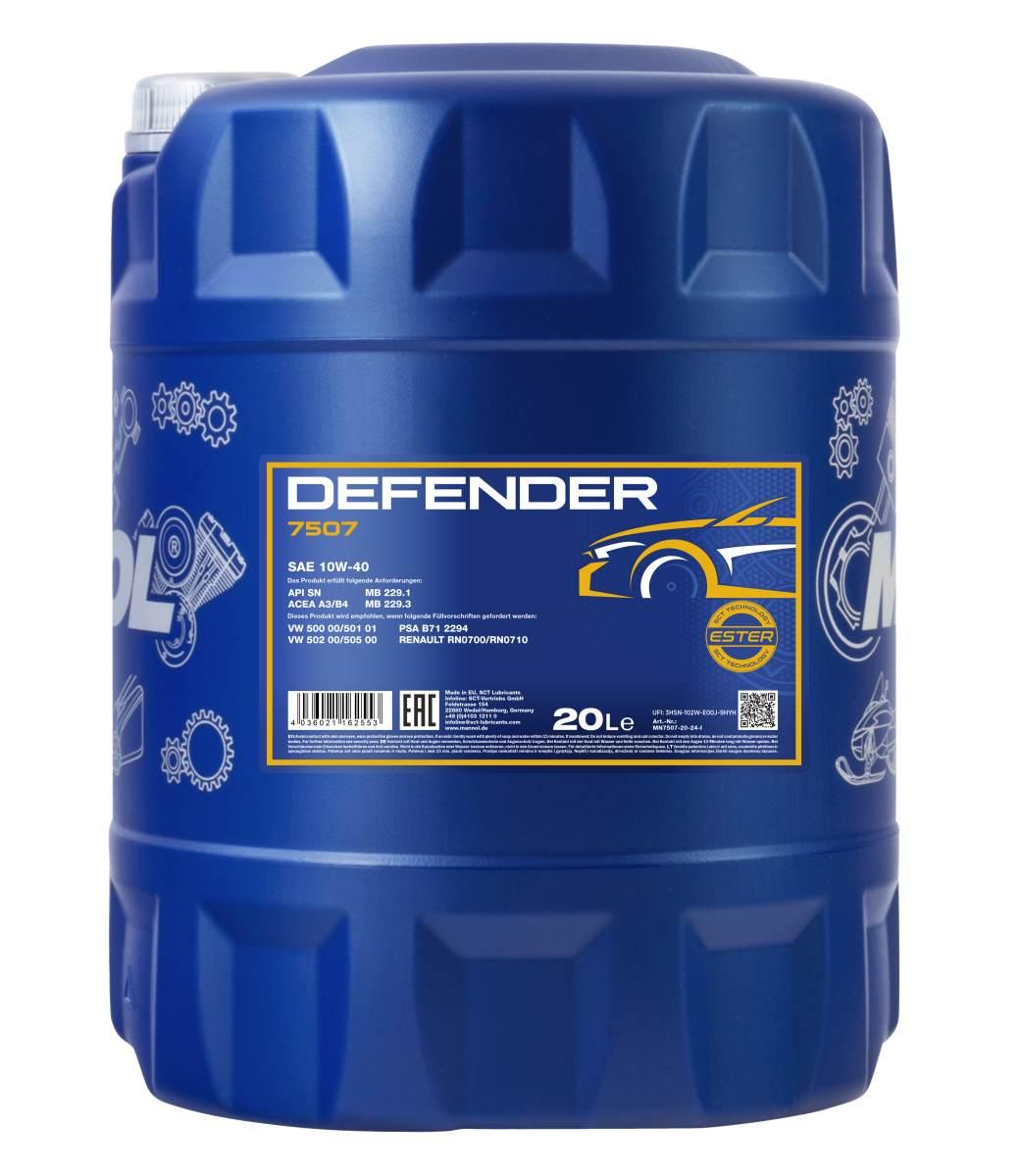 Olej silnikowy mannol 10w40 4t defender semisyntetyk 20l samochody osobowe