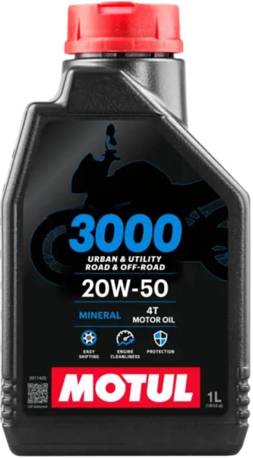 Olej silnikowy motul 3000 20w50 4t mineralny 1l OLM0108