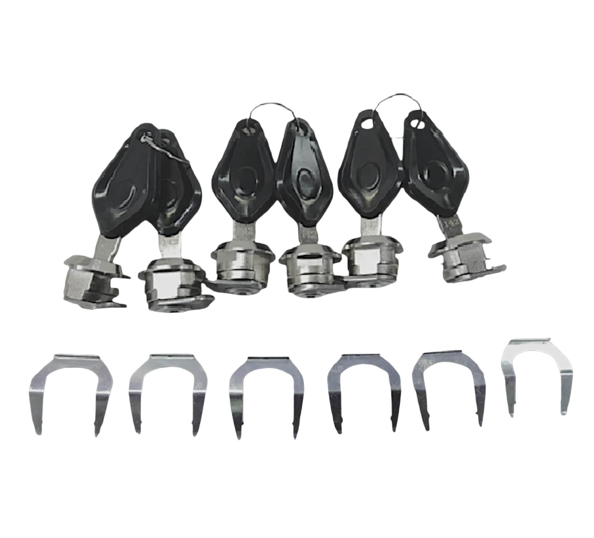 Zestaw wkładek zamków z kluczykami do kufrów aluminiowych coocase PART-CC3