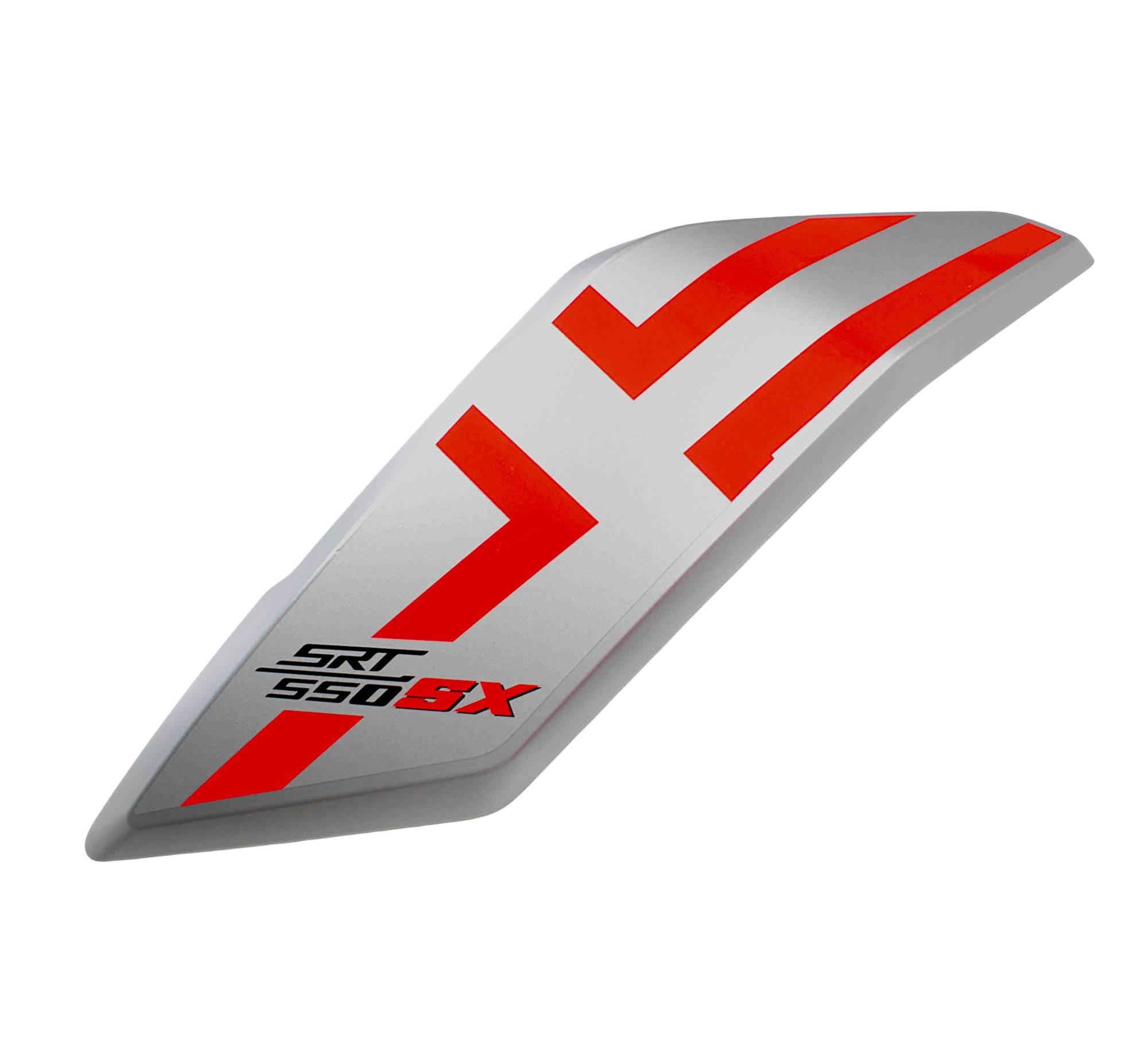 Osłona przednia prawa srebrna z naklejką srt550sx 65622PBS015Z-QJ