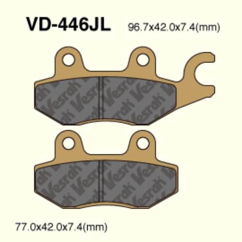 Klocki hamulcowe vesrah sintered metal vd-446jl (sbs 955)
