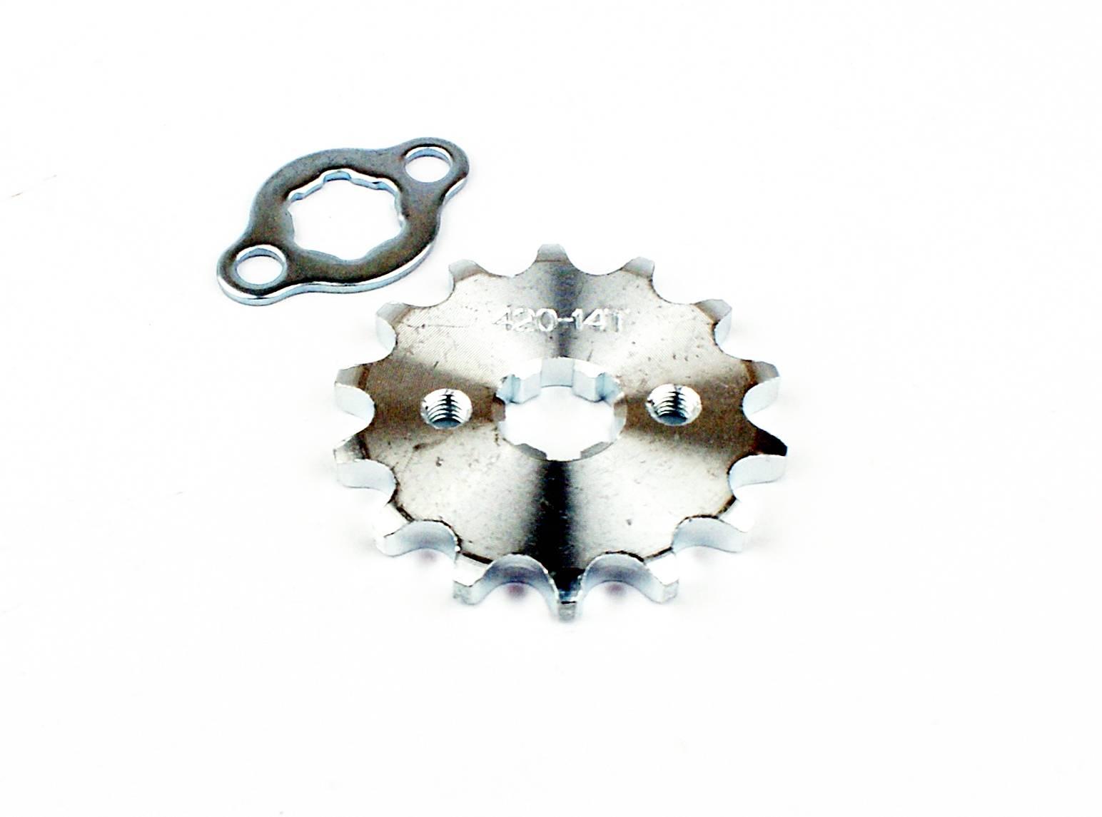 Zębatka Zdawcza Przód 420-14 Z Zabezpieczenie Śr MotoGeneric