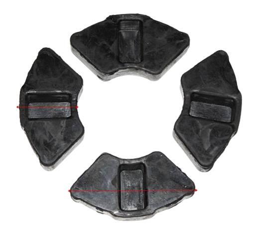 Guma Zębatki Tył Street Ym50 4 Szt MotoGeneric