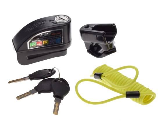 Blokada tarczy z alarmem wersja on/off czarna